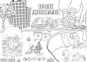 Розмальовка НУШ на тему 'Наше довкілля' на 8 аркушах А4