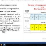 Фото розробки: Календарний план 6 клас НУШ. Фізична культура.
