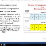 Фото розробки: Календарне планування 5 клас НУШ, 2023-2024