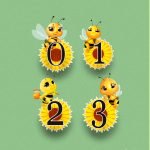 Фото розробки: Оформлення для класа цифри на ромашках з бджілками