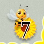 Фото розробки: Оформлення для класа цифри на ромашках з бджілками