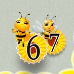 Фото розробки: Оформлення для класа цифри на ромашках з бджілками