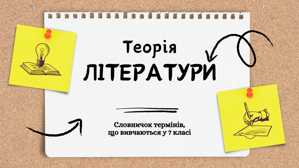 Головне зображення розробки: [НУШ] Теорія літератури: інтерактивний літературознавчий словничок за 7 клас