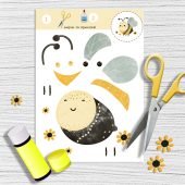 Аплікація “Бджола” для дошкільнят А4