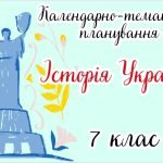Календарно-тематичне планування ІСТОРІЯ УКРАЇНИ 7 клас НУШ (до підручника О. Панарін, А. Макаревич,