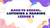 Презентація “Back to school. Lesson 3” за підручником Карп’юк Kids Online