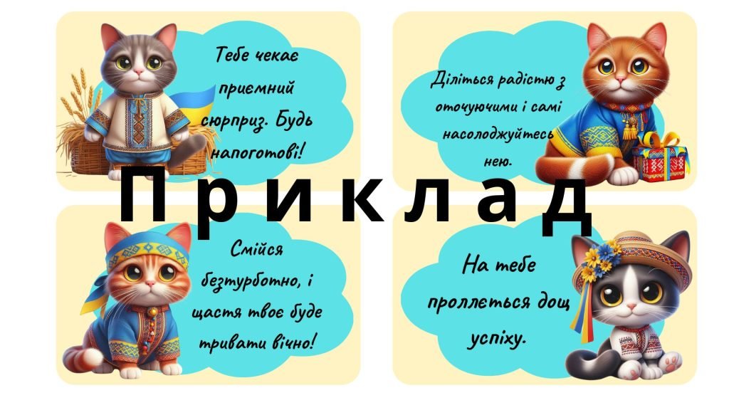 Головне зображення розробки: Передбачення від котиків для дітей на новий 2024-2025 навчальний рік