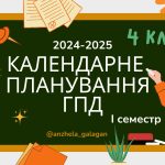 Календарне планування ГПД 4 клас