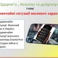 Презентація-конспект ” Надзвичайні ситуації воєнного характеру” для 7 класу ( урок 2) НУШ
