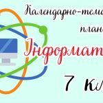 Календарно-тематичне планування “Інформатика. 7 клас” НУШ (до підручника авт. Ривкінд та ін.)