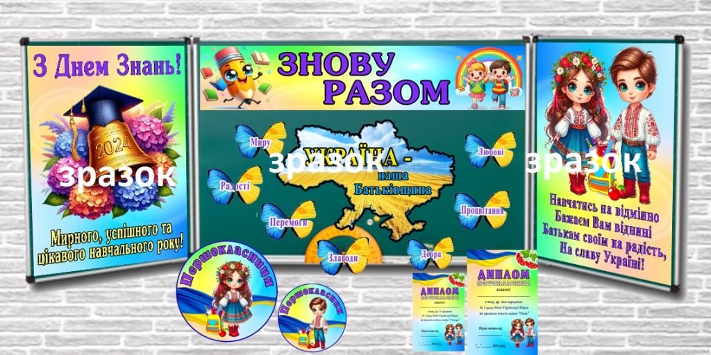 Головне зображення розробки: Матеріали до 1 вересня (першого уроку) 2024-2025 н.р. “Знову разом” NEW