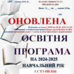 Освiтня-програма-закладу освіти 2024-2025 навчальний рік (за ШИЯН та САВЧЕНКО) Зі змінами зм