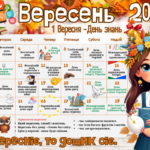 Календар вчителя на 2024-2025 навчальний рік святкові та пам’ятні дати (12 місяців).