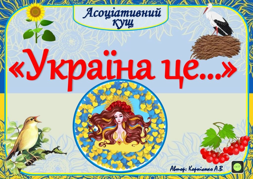 Головне зображення розробки: Асоціативний кущ “Україна це?” – звертайтесь