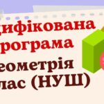 Модифікована навчальна програма «Геометрія. 7 клас» НУШ (на основі модельної програми авт. Бурда та