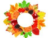 Шаблон аплікації “Осінній віночок”