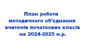 План роботи МО вчителів початкових класів на 2024-2025 н.р. Освітні втрати