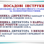 ПОСАДОВА ІНСТРУКЦІЯ заступника директора з виховної роботи КП 1210. 1 Наказ Про затверджен