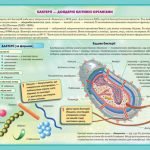 Фото розробки: БАКТЕРІЇ – ПРОКАРІОТИЧНІ ОРГАНІЗМИ. БІОЛОГІЯ В СХЕМАХ, МАЛЮНКАХ І ТАБЛИЦЯХ. ІНФОГРАФІКА до уроків біології. НУШ 7-11 класи