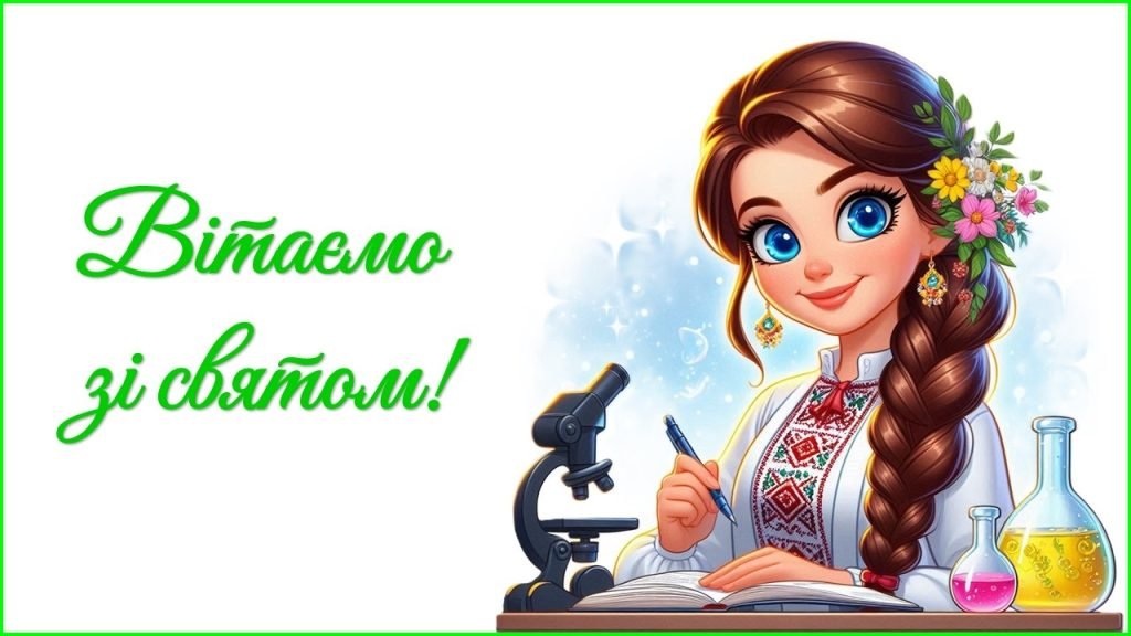 Головне зображення розробки: День вчителя 2025. Привітання до Дня вчителя (для вчителя біології)