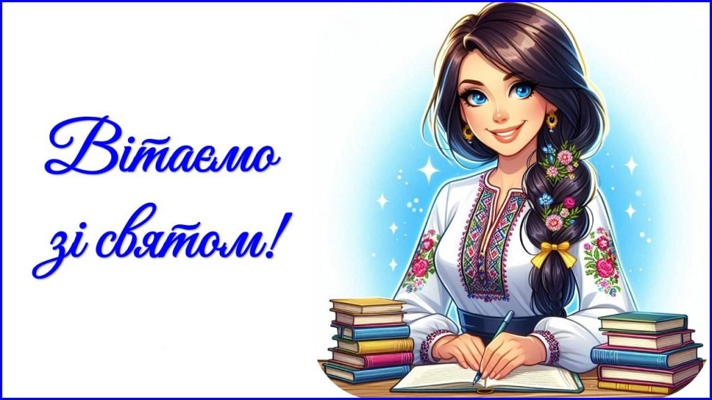 Головне зображення розробки: День вчителя 2025. Привітання до Дня вчителя (для організатора)
