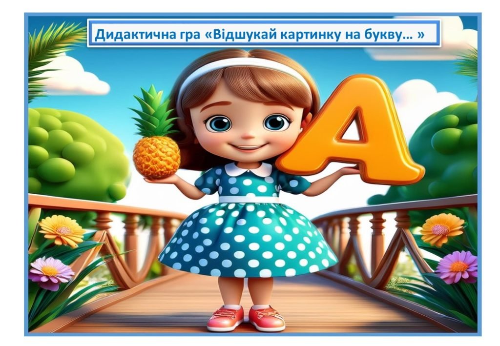 Головне зображення розробки: Дидактична гра “Відшукай літеру”