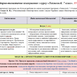 Планування. Технології. 7 клас. 35 год. Гащак