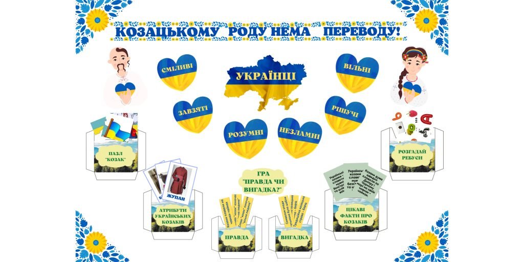 Головне зображення розробки: ЛЕПБУК про козаків до Дня козацтва 💙💛