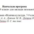 Навчальна програма з фізичного виховання 7-9 класи + календарний план 7 клас +критерії оцінювання