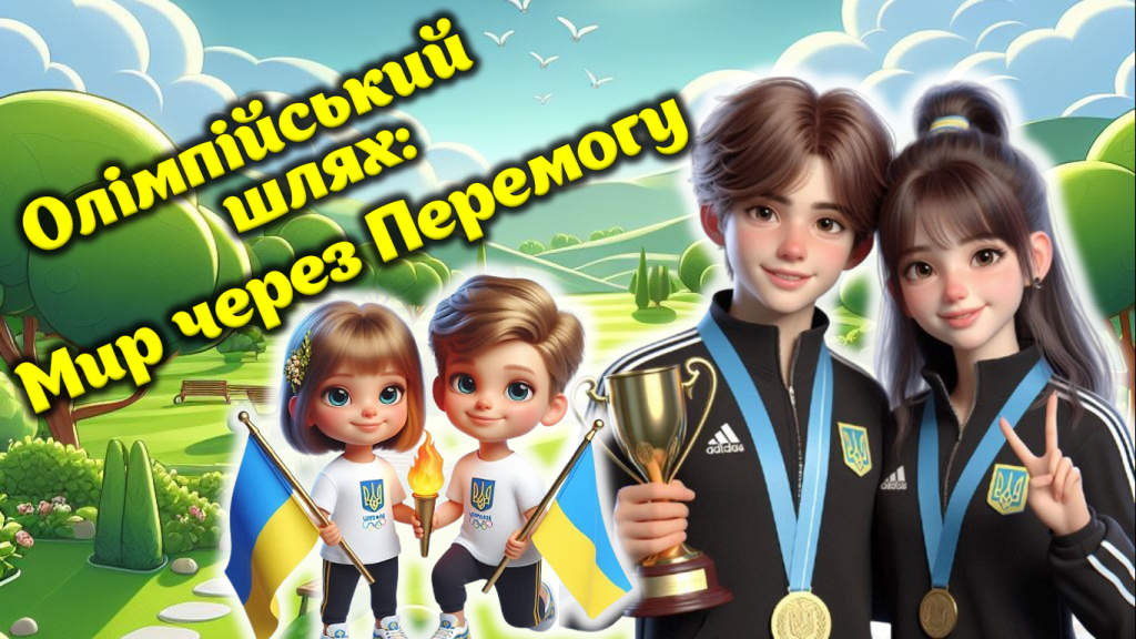 Головне зображення розробки: Презентація. Олімпійський урок 2024. “Олімпійський шлях: Мир через Перемогу!”