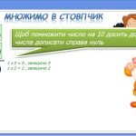 Фото розробки: Множимо в стовпчик