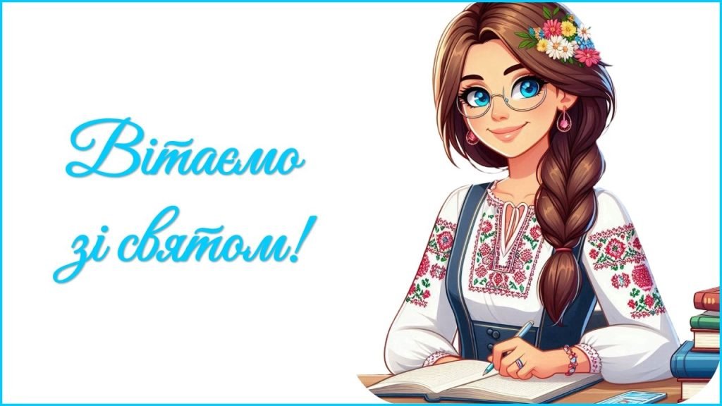 Головне зображення розробки: День вчителя 2025. Привітання до Дня вчителя (для вчителя початкових класів)