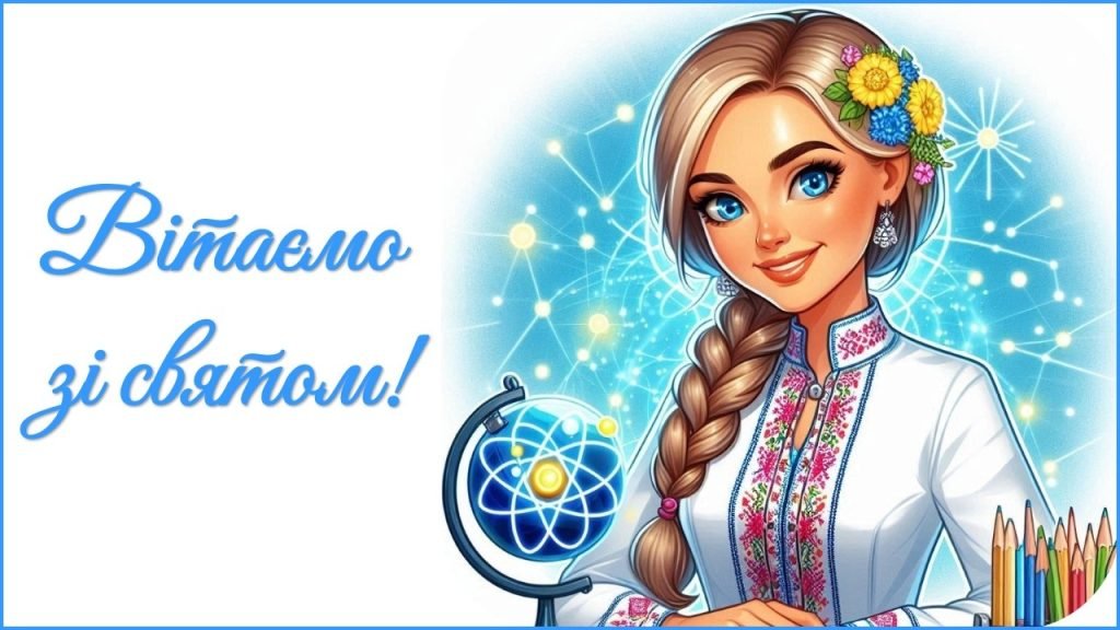 Головне зображення розробки: День вчителя 2025. Привітання до Дня вчителя (для вчителя фізики)