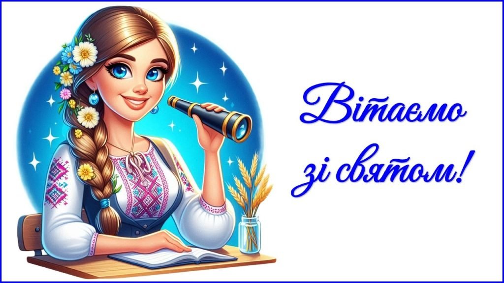 Головне зображення розробки: День вчителя 2025. Привітання до Дня вчителя (для вчителя астрономії)