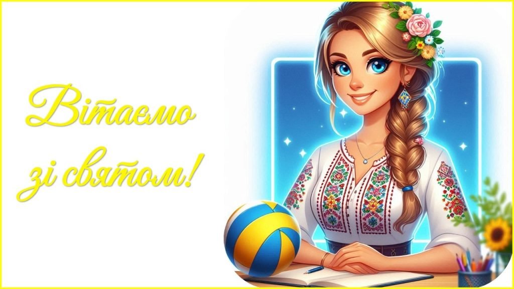 Головне зображення розробки: День вчителя 2025. Привітання до Дня вчителя (для вчителя фізичної культури)