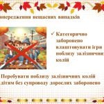 Фото розробки: Правила безпеки життєдіяльності учнів під час осінніх канікул