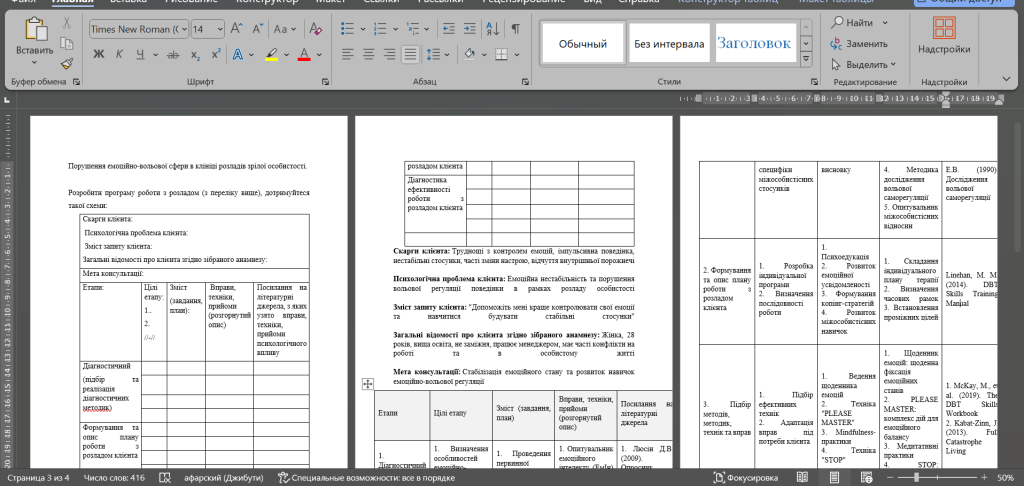 Головне зображення розробки: Програма роботи з розладом