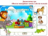 Дидактична гра “Весела мандрівка” (поділ слів на склади)