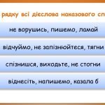 Фото розробки: Презентація “Творення дієслів наказового способу”(7 клас НУШ за підручником А.В.Онатій, Т.П.Ткачука)
