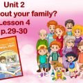 Презентація до уроку 4 в 5 класі “Unit 2. What about your family? Lesson 4 p.29-30”