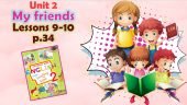 Презентація для 2 класу до 9-10 уроків “Unit 2. My friends” с.34 (до підручника О.Карп’юк)