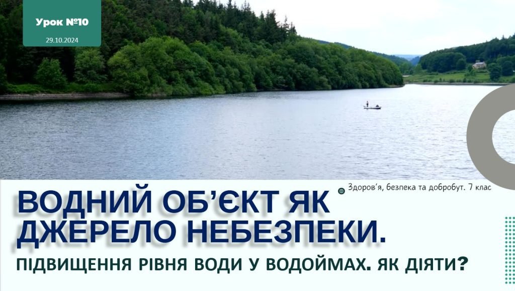 Головне зображення розробки: Водний об’єкт як джерело небезпеки. Підвищення рівня води у водоймах. Як діяти? 7 клас, О. Шиян