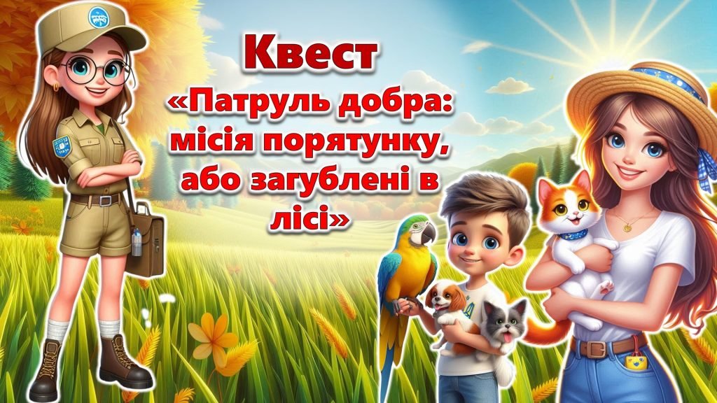 Головне зображення розробки: Урок доброти до Дня захисту тварин “Патруль добра: місія порятунку, або загублені в лісі”