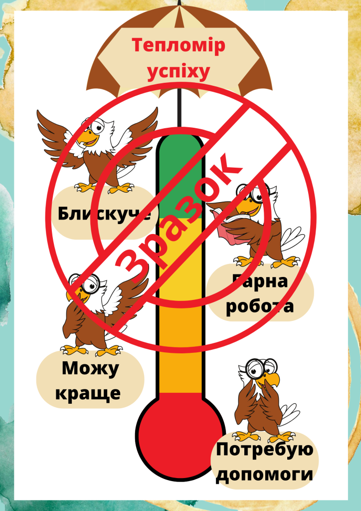 Головне зображення розробки: «Тепломір успіху» для самооцінювання.