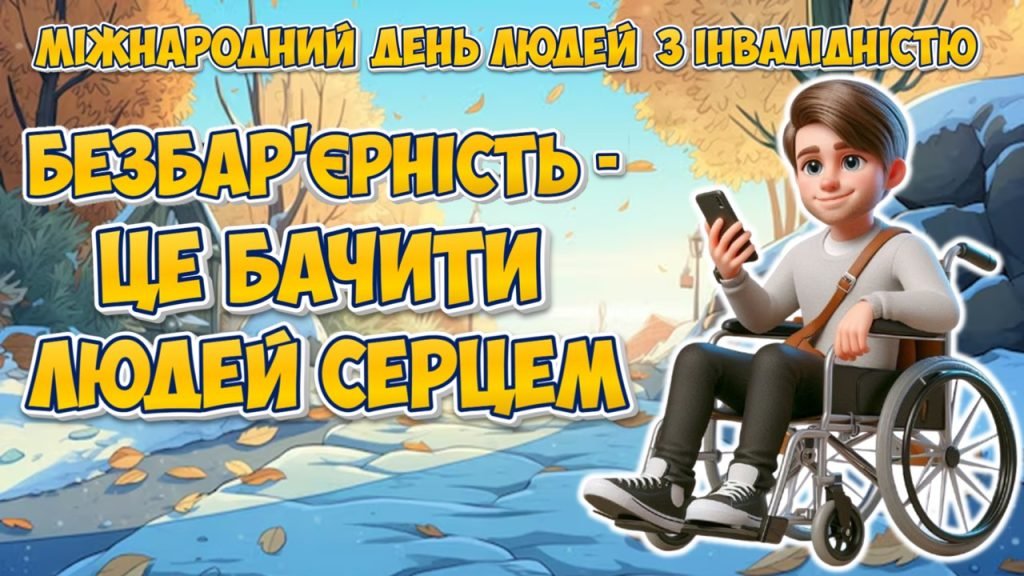 Головне зображення розробки: Презентація “Безбар’єрність – це бачити людей серцем” 3 грудня – Міжнародний день людей з інвалідністю