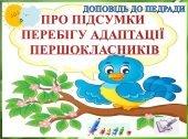 ПРЕЗЕНТАЦІЯ-ДОПОВІДЬ “АДАПТАЦІЯ ПЕРШОКЛАСНИКІВ” (✅46 слайдів)