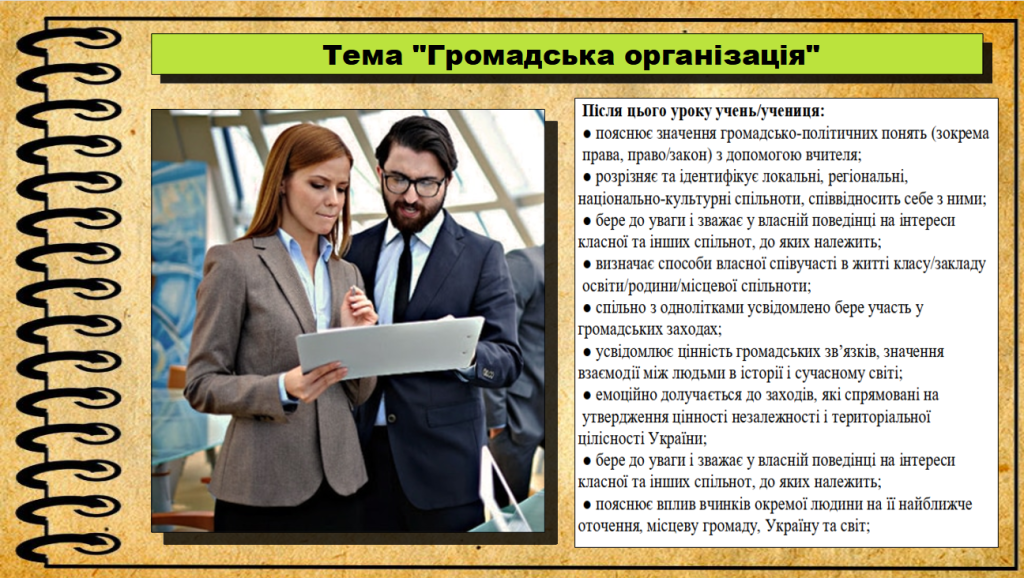 Головне зображення розробки: Презентація. Громадська організація. 6 клас. Щупак І., Власова Н.
