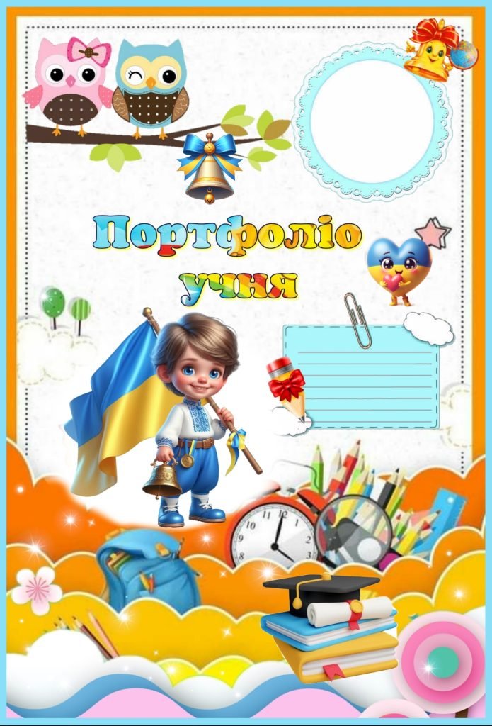 Головне зображення розробки: Портфоліо для учня та учениці.