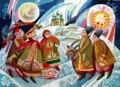 Сценарій різдвяно-новорічного свята “Йде до нас коляда” для 1 – 4 класів з посиланнями на музичний м