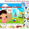 Дидактична гра “Назви одним словом”